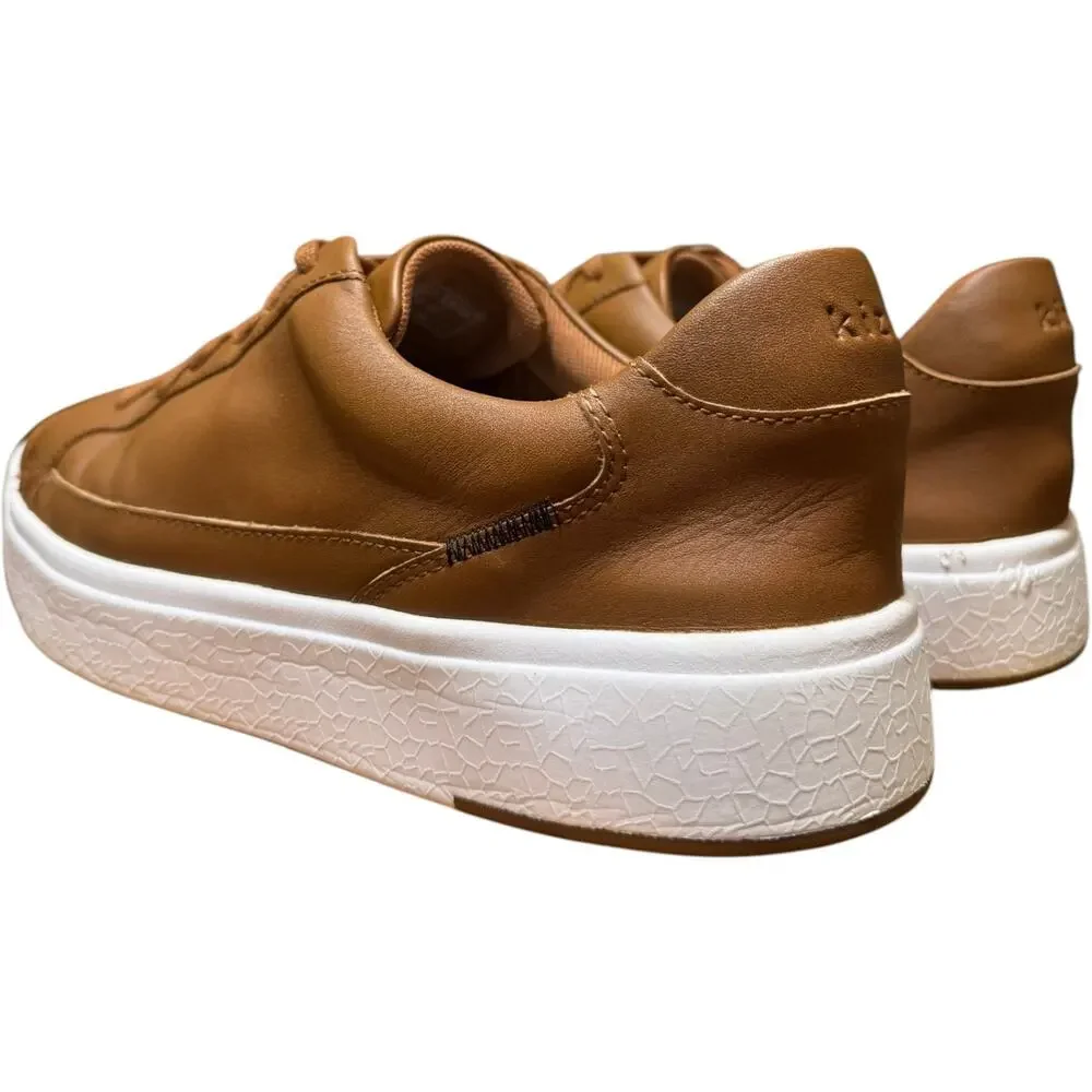 KIZIK Vegas Men 10W/Women 11.5W Hands Free Chestnut Brown Leather Sneakers READ